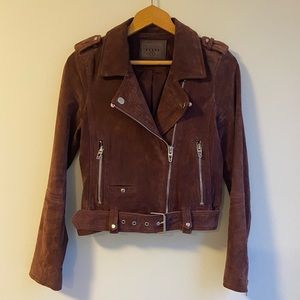 BLANK NYC Burgundy Suede Jacket